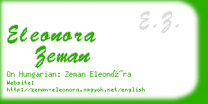 eleonora zeman business card